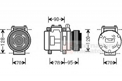 VAN WEZEL 0200k028 -  Компрессор, кондиционер